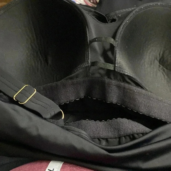 SWIM SUITS FOR ALL WO SIZE 30 ONE PIECE BLACK SWIMSUIT LINED BRA FAUX WRAP FRONT - Picture 11 of 14